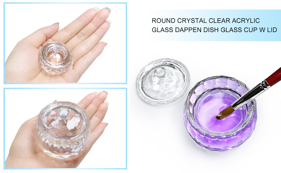 acrylic nail glass cup jars powder nails acrylic liquid container jar dish dispenser holder monomer