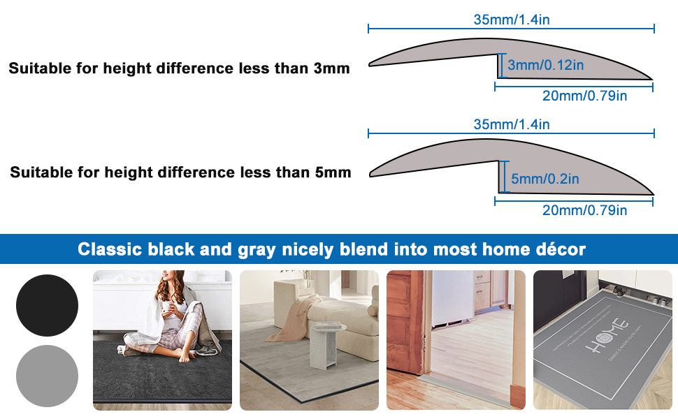 Floor Transition Strip Self Adhesive, TWSOUL 9.8FT PVC Carpet & Floor