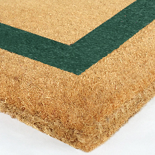 green single border doormat
