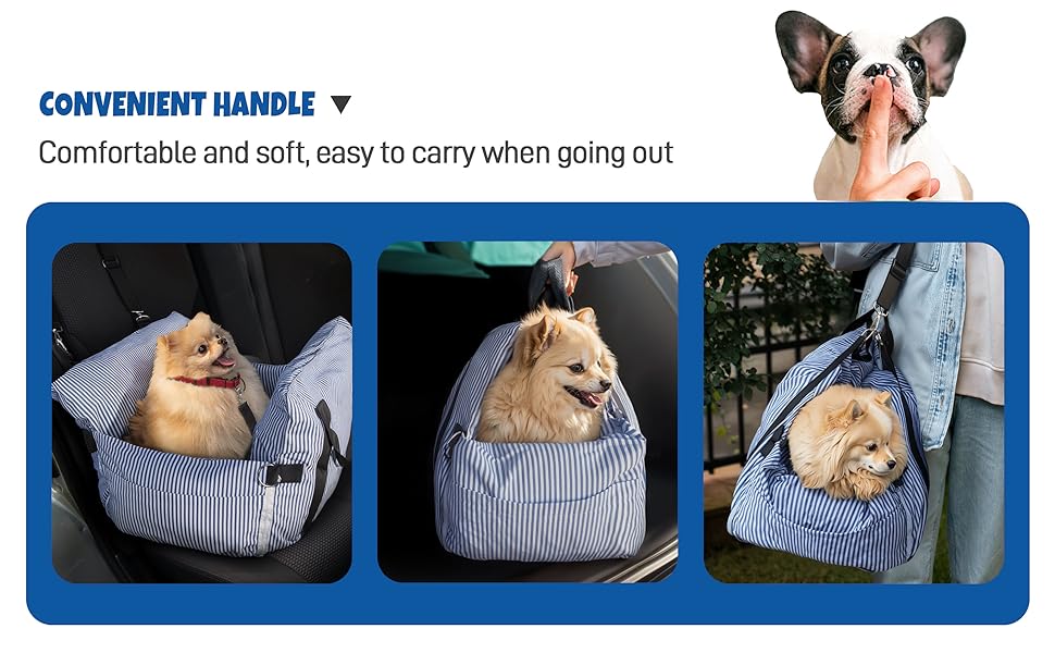 Daneey Small Dog Car Seat for Small Dogs Under 15 lbs, Dog