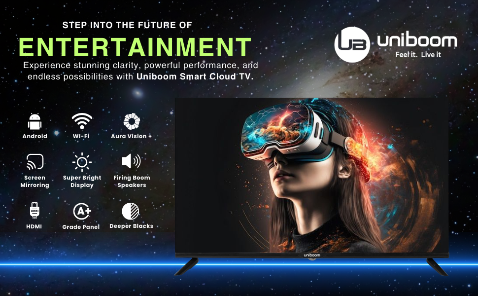 Uniboom Optima 102 CM (40 inch) HD Smart LED Android TV 2026 40S-ULT-AED