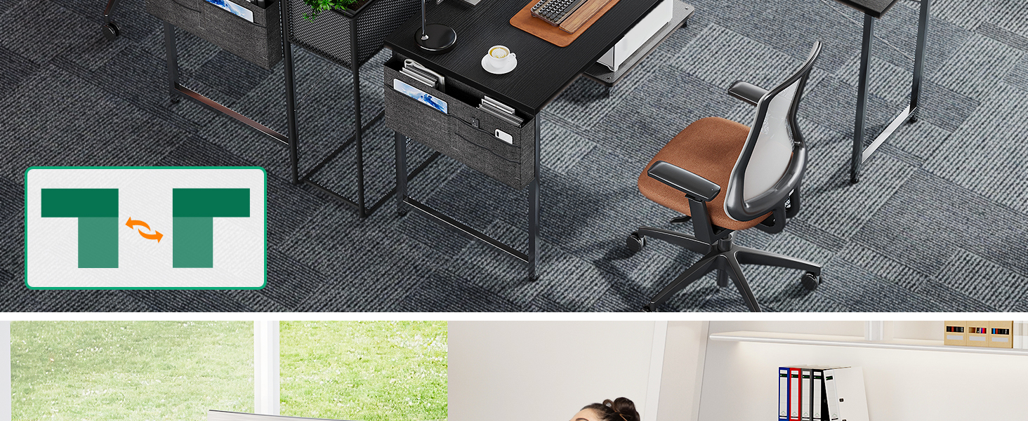 reversible office desk