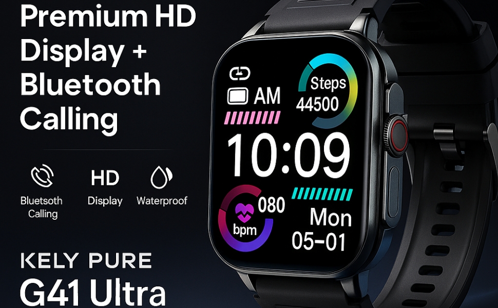 G41 Ultra Smart Watch with 1.85 inch HD display and Bluetooth calling for men and women