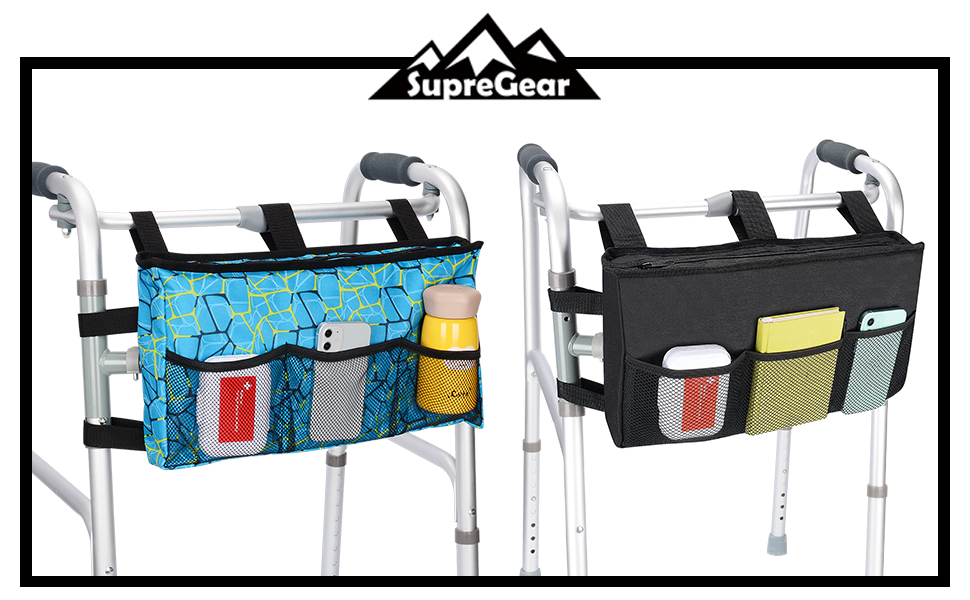 supregear Walking Frame Bag, Folding Walking Frame Bag Organizer Pouch