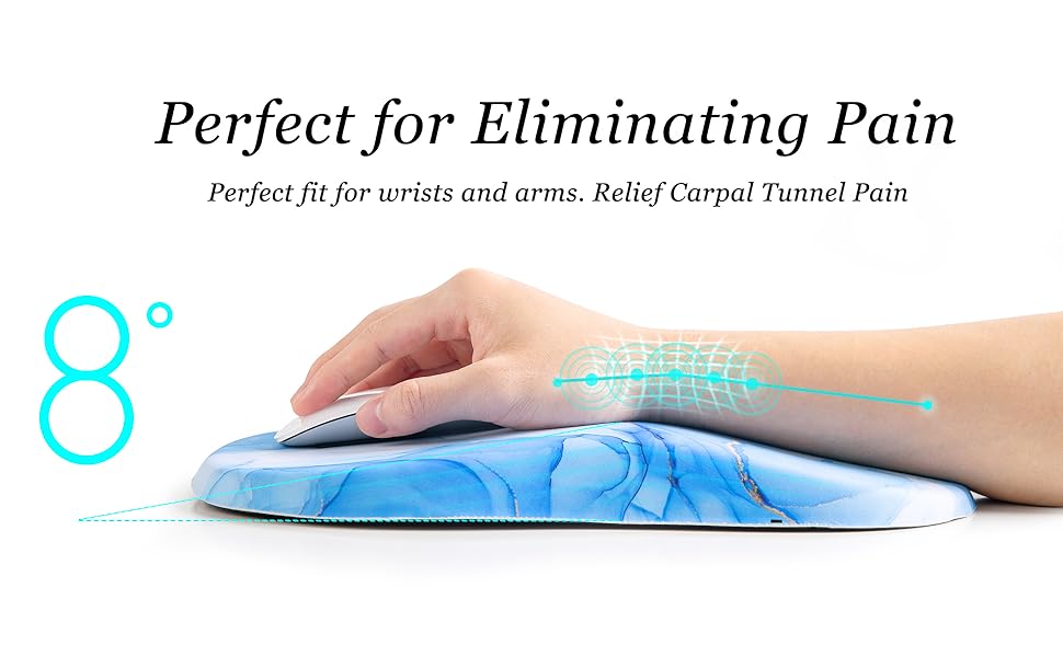 hueilm Ergonomic Mouse Pad Wrist Support,Pain Relief Mouse
