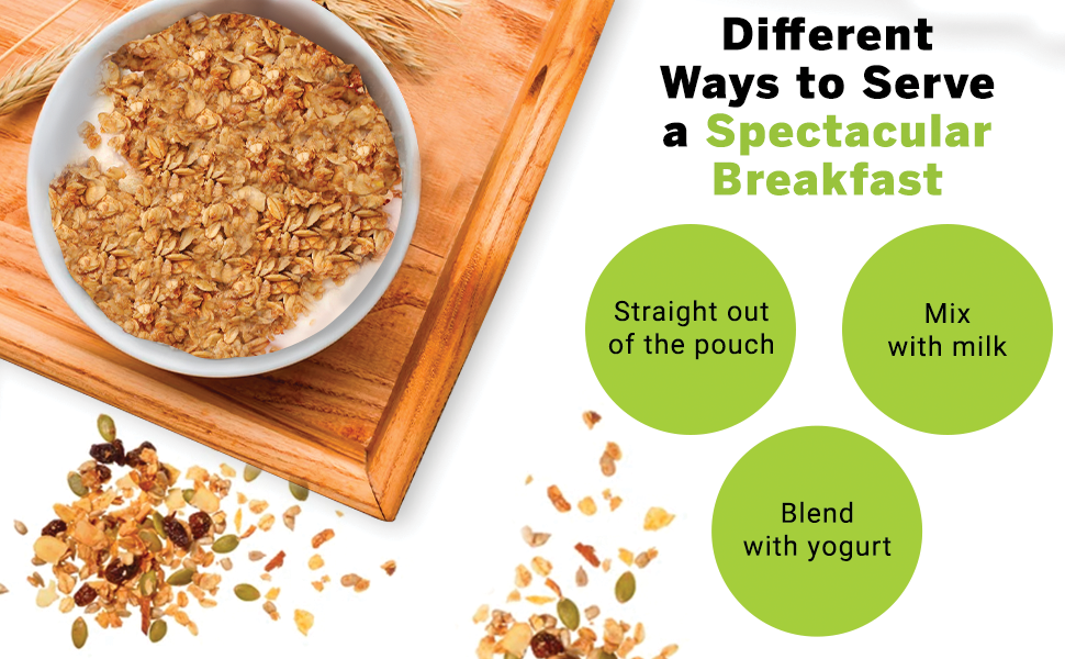 ORGANIC HABITS Muesli, Diabetic Friendly Breakfast Cereal with Fruit