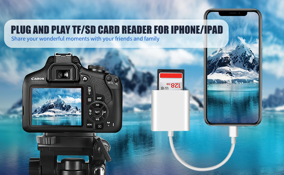 card reader for camera memory card sd card to iphone adapter digital camera to iphone adaptor