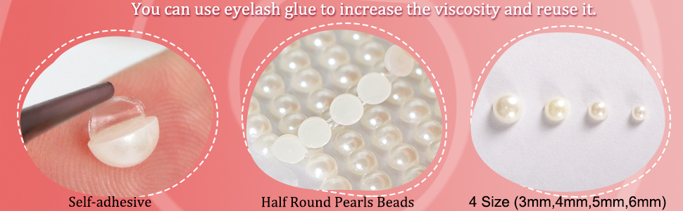 half round pearls beads