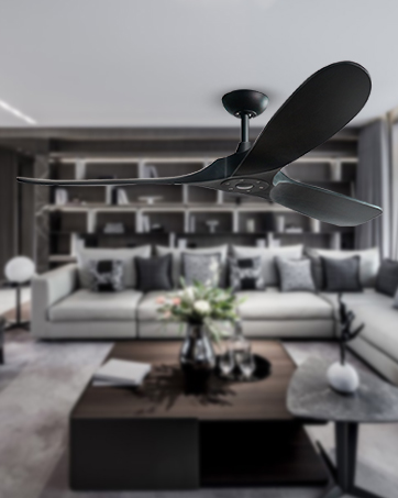 Swcita 60inch Ceiling Fan without Light Black