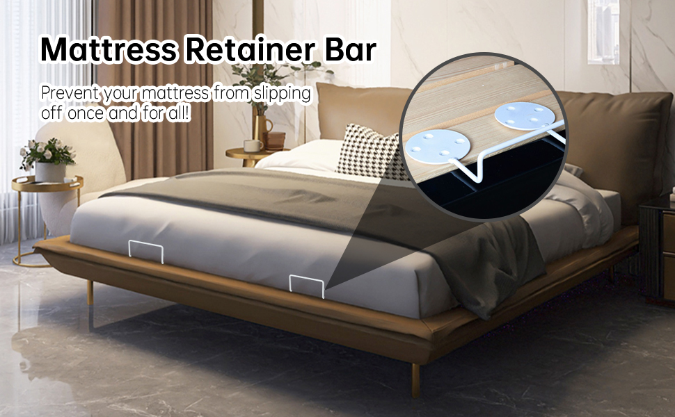 Mattress AntiSlip Retainer Bar 4Pcs Easy to Install Metal