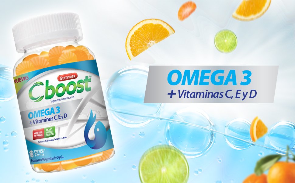 Cboost omega 3 Vitaminas C,E y D