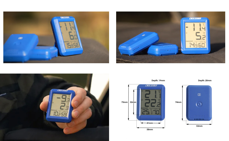 Kings Dual Zone Wireless Fridge Freezer Thermometer LCD Screen 30m