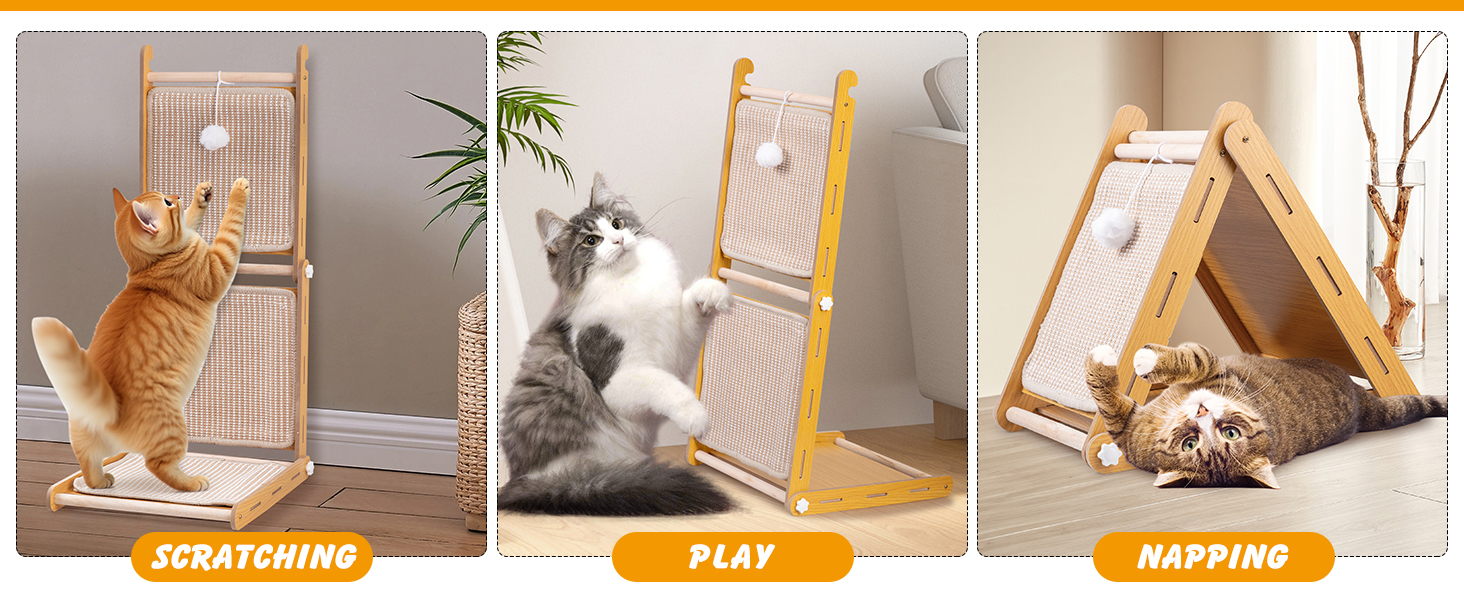 L-Shaped Sisal Cat Scratcher