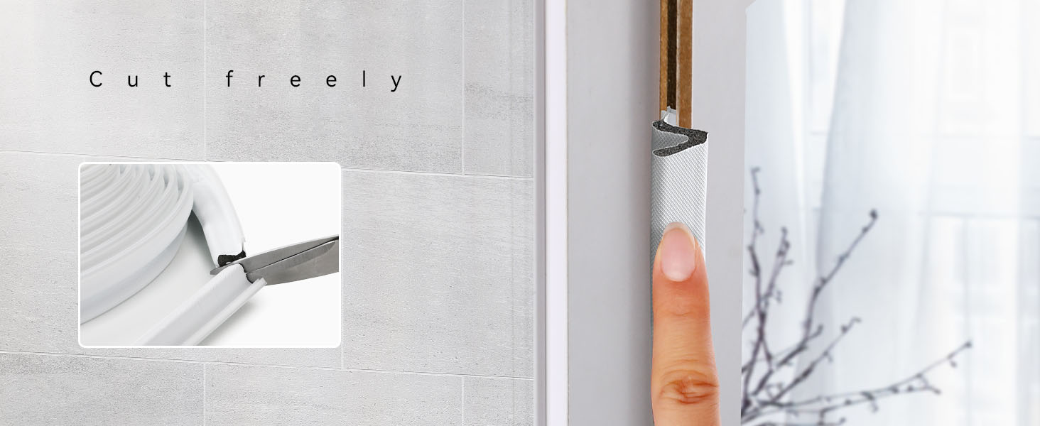 ASWEI Weather Stripping Door Seal 40 Feet, Q" Foam