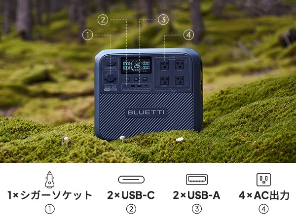 BLUETTI ポータブル電源 Elite 200 V2 楽天市場】【クーポン利用で109,800円】BLUETTI ポータブル電源