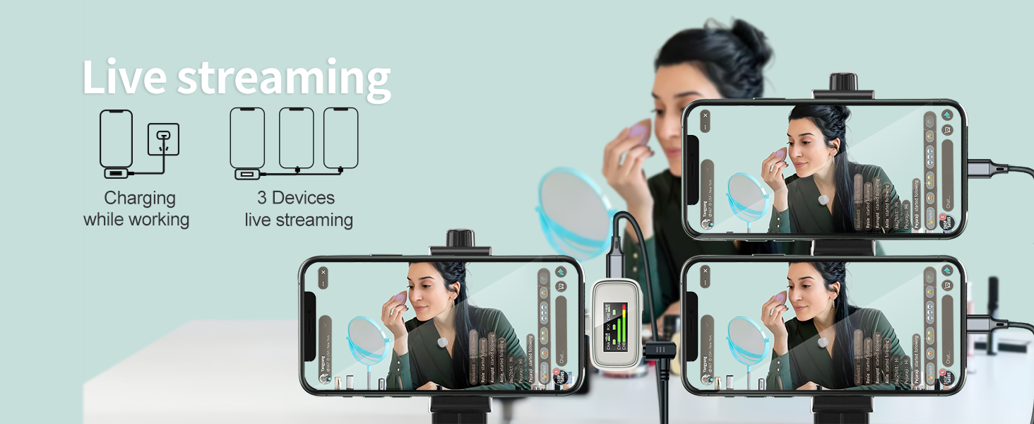 microfono hollyland shotgun lark system comica lightning go kit phone usb bluetooth case charging