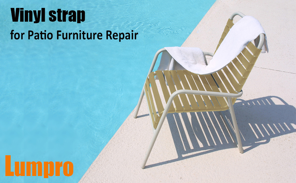 Lumpro Vinyl Straps for Patio Chair Repair Kit 2'' Wide 10