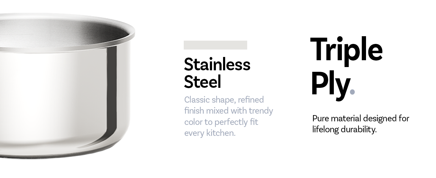 Triple Ply Stainless Steel