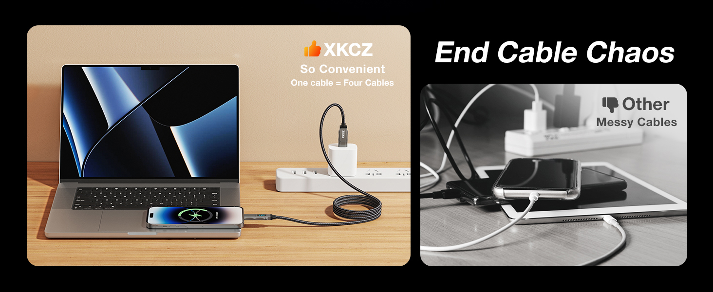 usb c and lightning cable 2 in 1