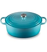 Le Creuset Enameled Cast Iron Signature Oval Dutch Oven, 8 qt., Caribbean