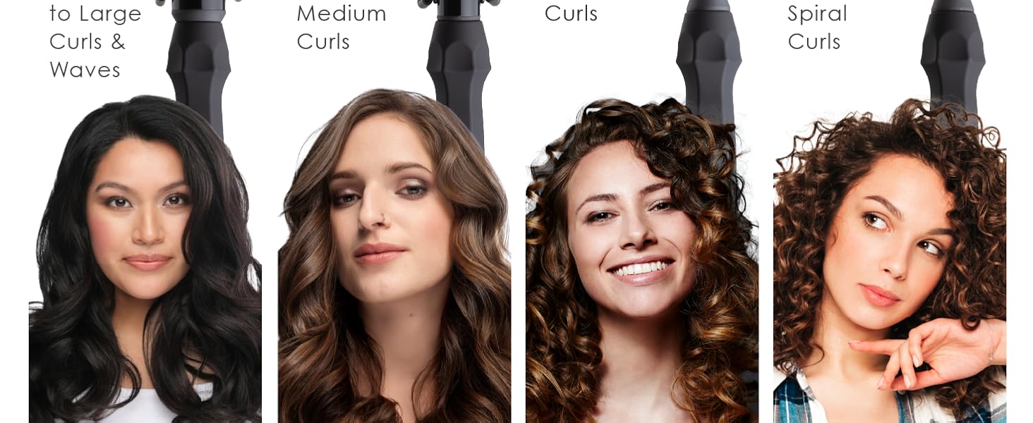 arge barrel curling wand, thick curling wand, big barrel curling wand, curl pro