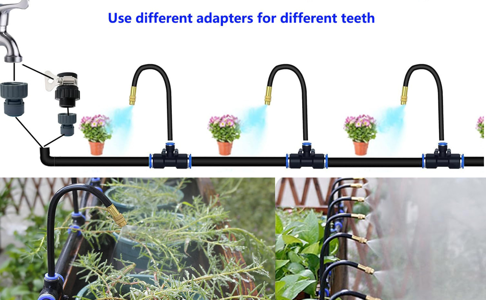 Automatic Irrigation System with 360-degree Bending Dropper