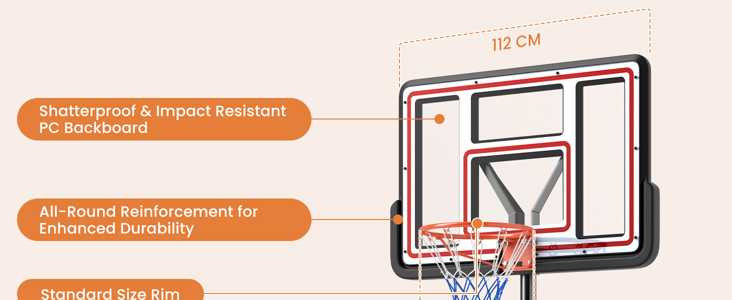 Costway Portable Basketball Hoop
