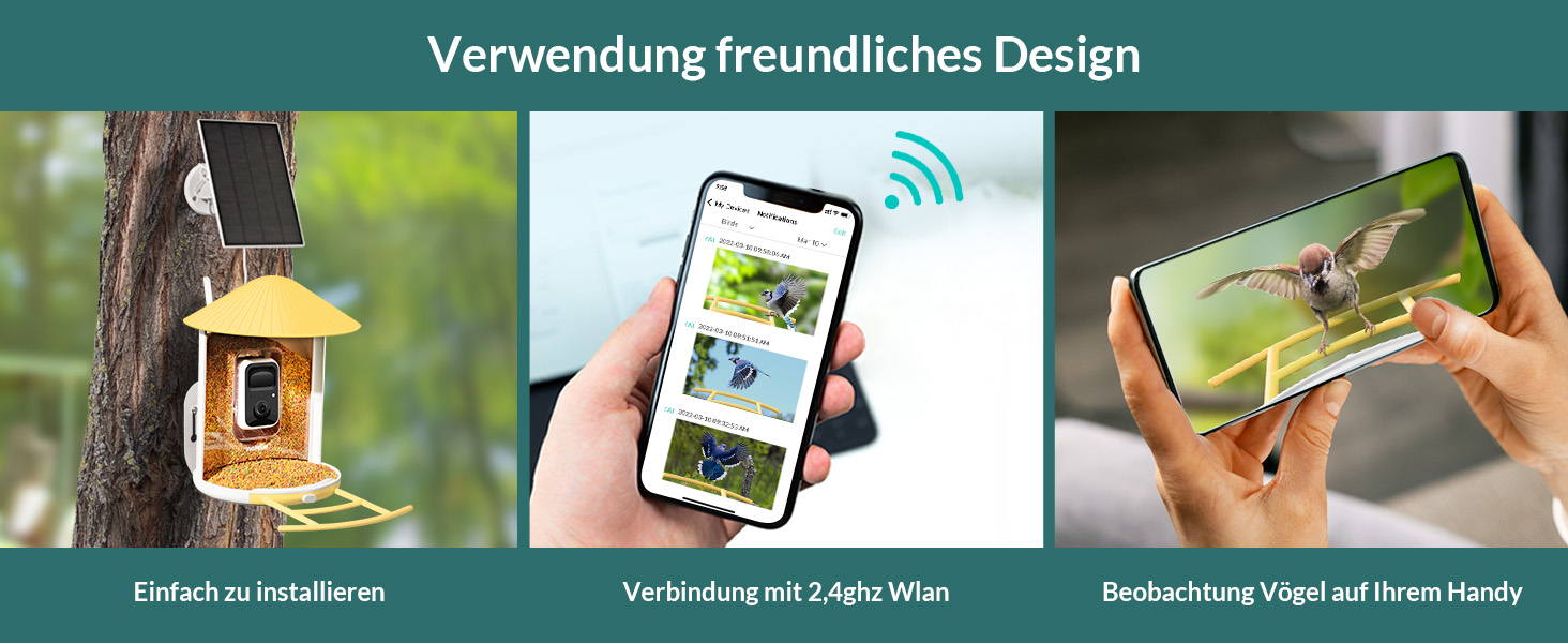 Futterstationen für Wildvögel