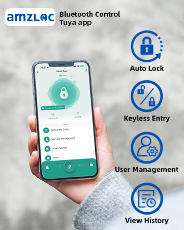 auto lock keyless entry door lock fingerprint smart door locke