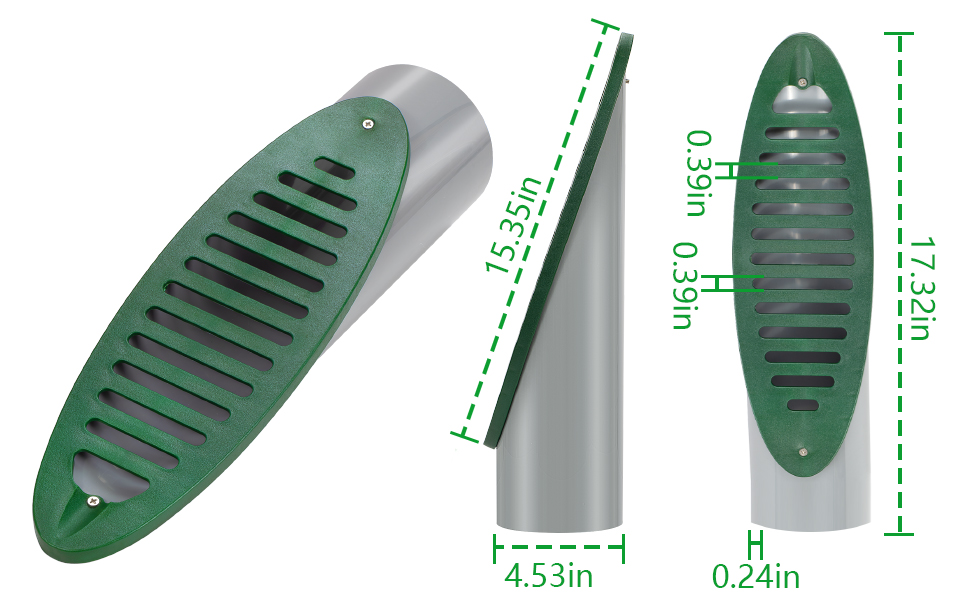 QUFA Angled Drainage Grate Yard Drain Emitter Mitered