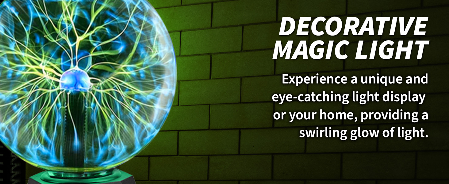 Playbees Plasma Ball Green decorative magic light unique eye-catching