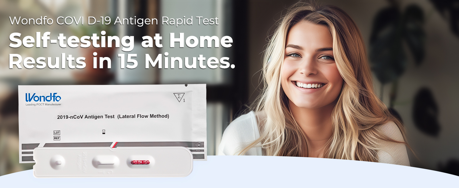 Wondfo Covid Lateral Flow Test Kit Pack of 5 Covid Tests for Covid19