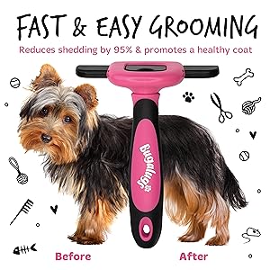 Bugalugs Deshedding Comb Before & After