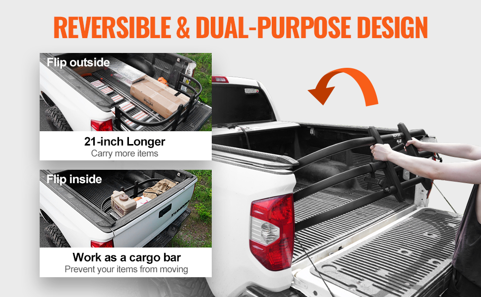 VEVOR Truck Bed Extender, Aluminum Retractable Tailgate