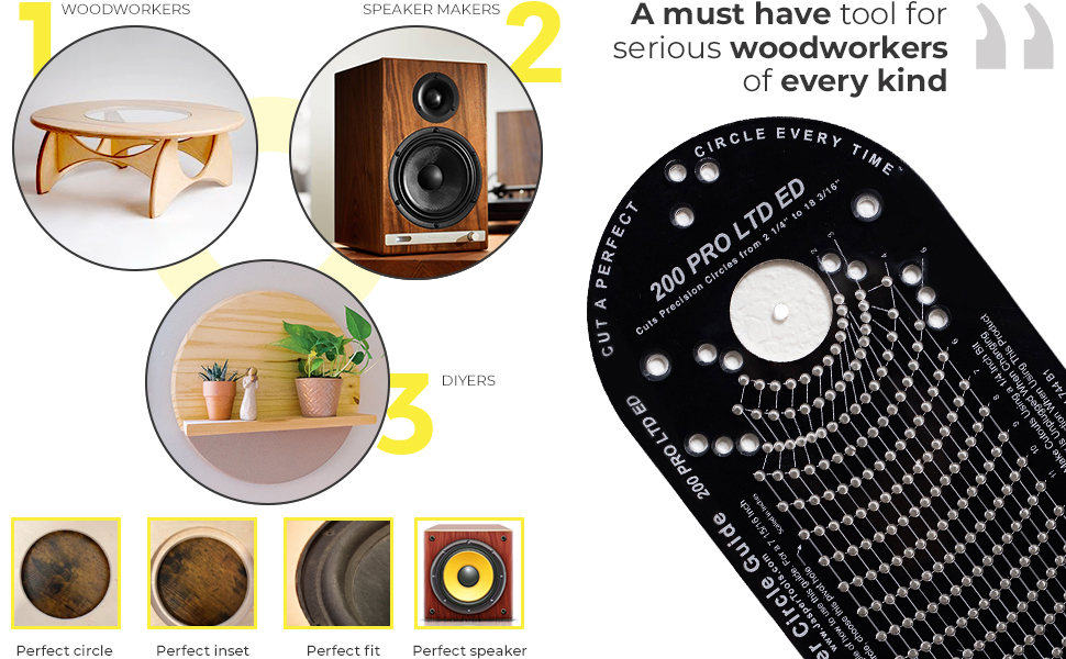 Jasper 200 PRO Circle Cutter Router Jig Router Circle Cutting Jig