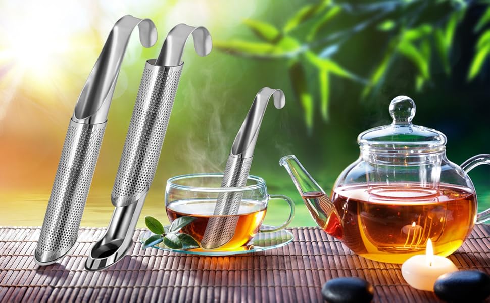 Katkuca 2 Pack Stainless Steel Tea Diffuser, Fine Mesh Tea