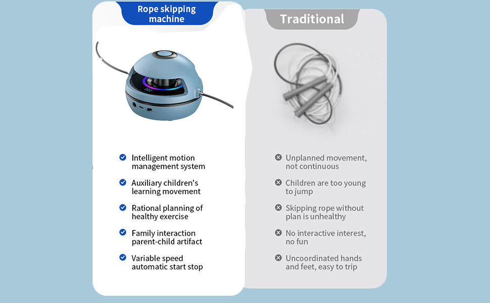 SRIKEKL Music Jump Rope Machine, Intelligent Automatic Electric Rope