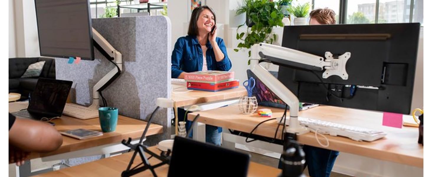 Fully Jarvis Monitor Arm fits up to 32" Computer Display