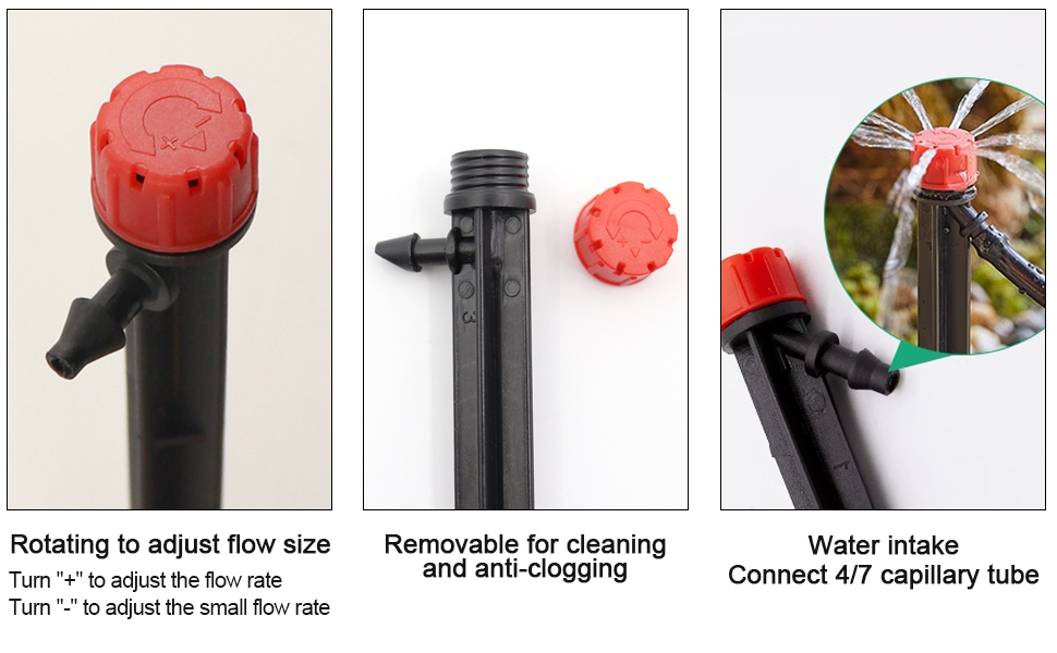 40PCS Drip Emitters for 1/4" Drip Irrigation Tubing