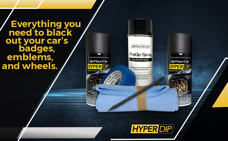 DipYourCar HyperDip Peelable Emblem Car Paint Kit DIY Set