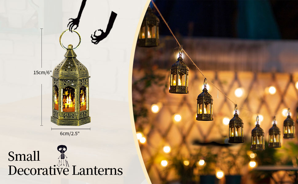 Romadedi 10pcs Mini Lanterns Decorative for Centerpiece