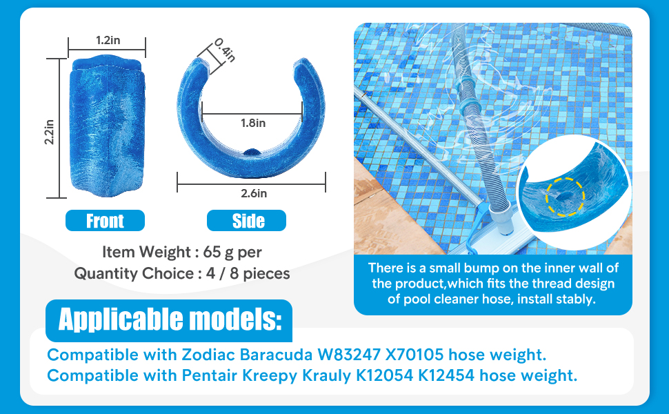 Mudder Pool Hose Weight Replacement Universal Pool Cleaner