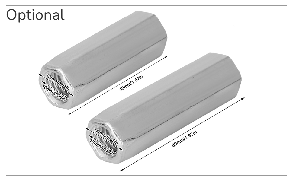 5pcs Coupling Nuts M10*50 * 14mm Hex Long Rod Sleeve Nut Carbon Steel