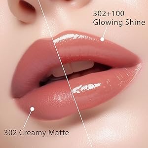 lip color of 302 and 100 mixed