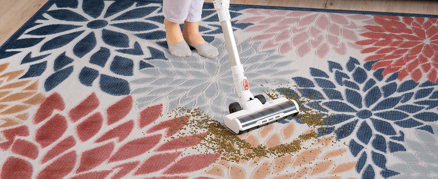 easy to clean patio rugs multi color