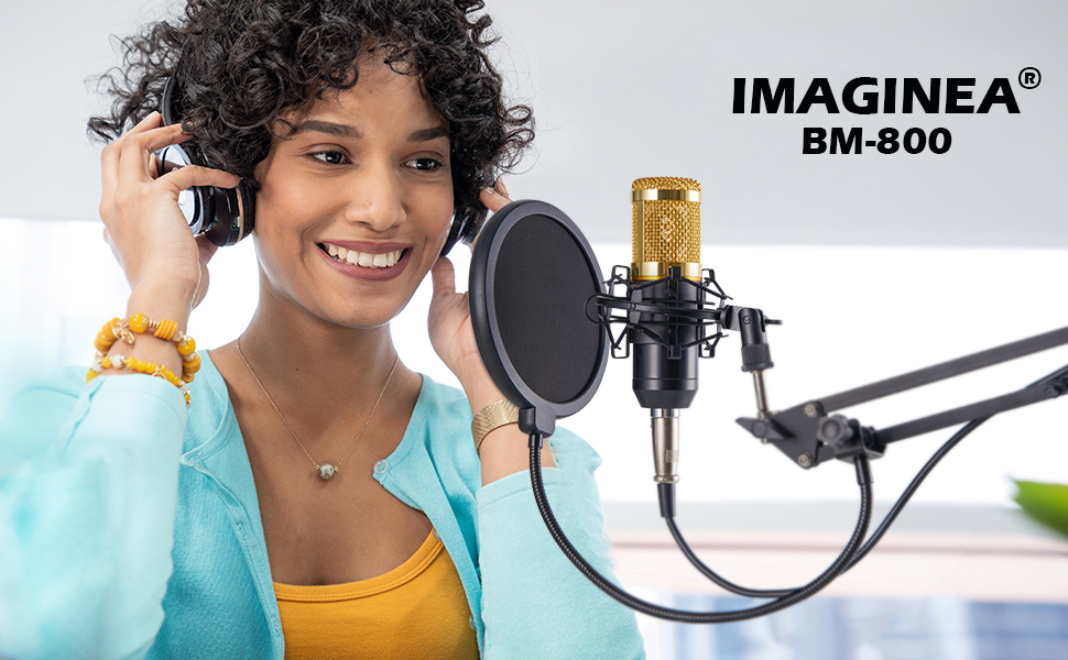 IMAGINEA Professional Condenser Microphone Bundle, Include BM800 Mic