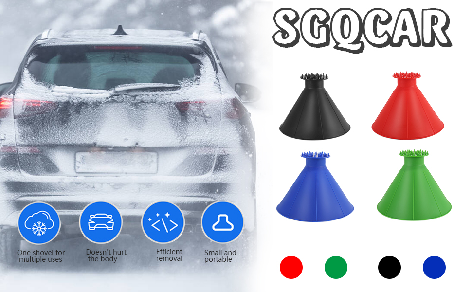 SGQCAR Magical Car Ice Scraper,Round Windshield Ice Scraper