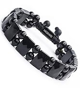 Protection Healing Stone Bracelets for Men - HASKARE Unique Natural Crystal Black Obsidian Mens B...