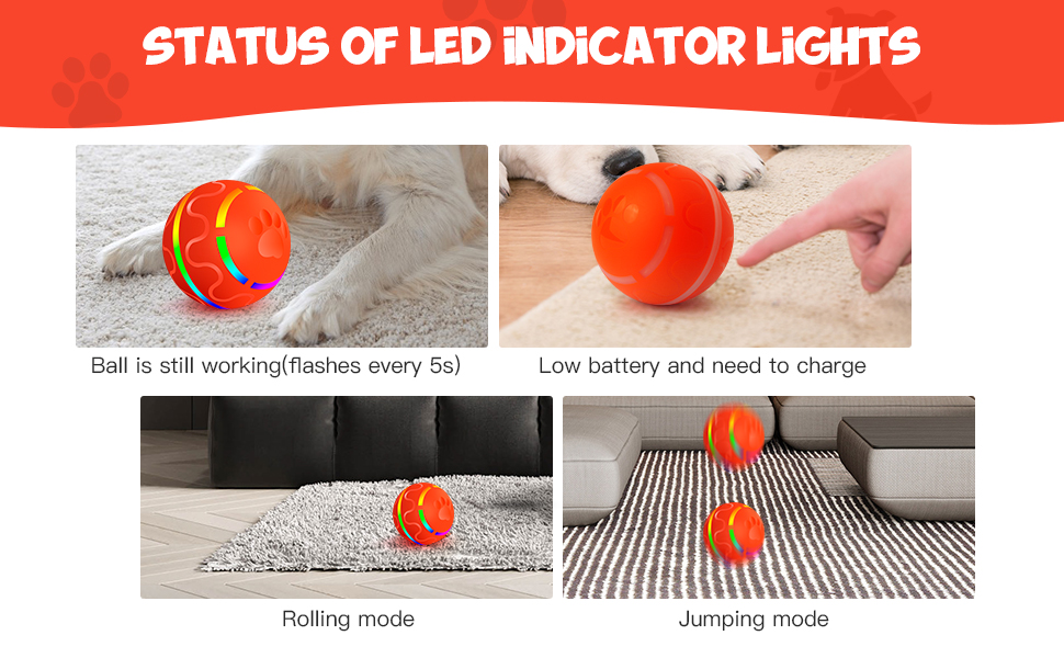 Pet Supplies LEOP Interactive Dog Toys Remote Control Ball, Automatic