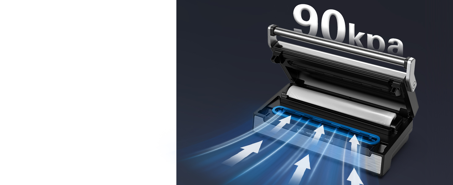 90Kpa Food Vacuum Sealer, Stainless Steel Vacuum Sealer